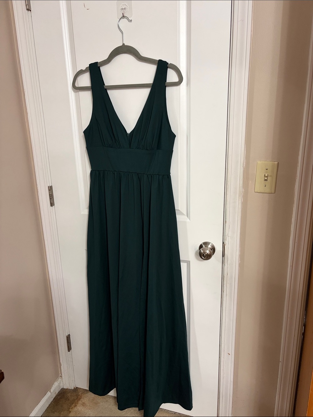Ever Pretty Forest Green V-Neck Maxi Dress